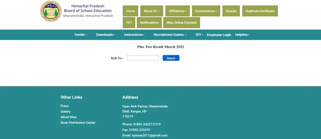 HPBOSE 12th Result 2025