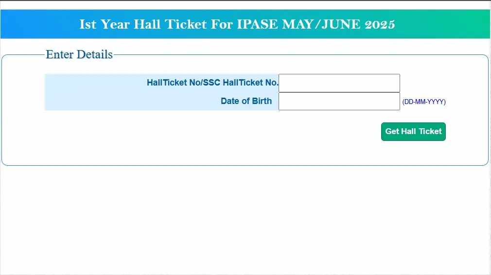 Telangana Inter Supplementary Hall Ticket 2025 download link and instructions