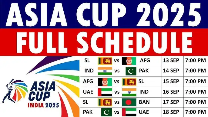 Ind vs Pak Asia cup 2025 schedule