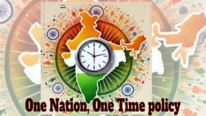 map of India showing unified-time-policy under One Nation One Time Policy